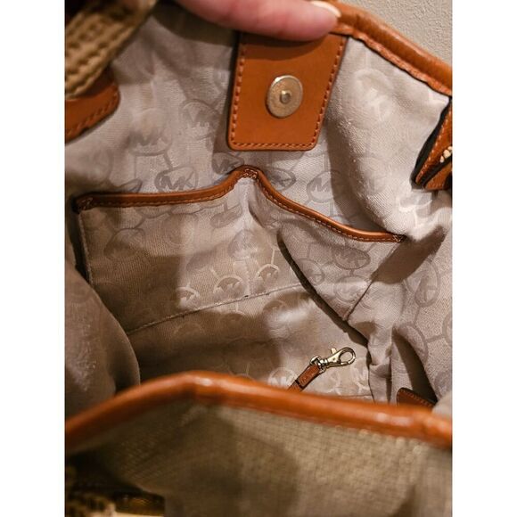 Michael Kors Gold Metallic Canvas Rope Tote - Picture 10 of 16